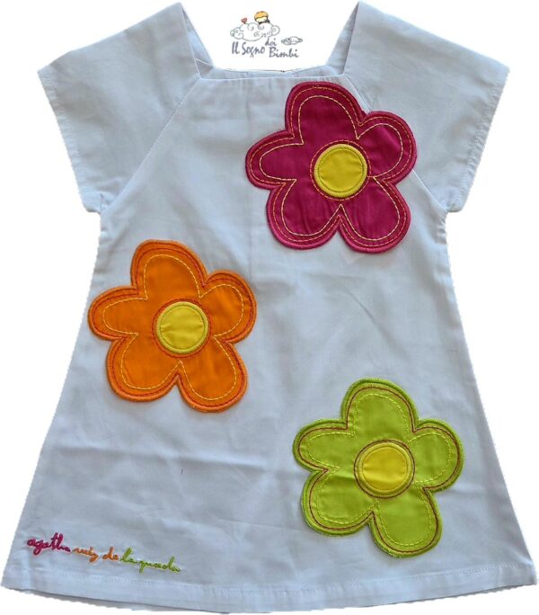 VESTITO  BIANCO CON FIORI AGATHA RUIZ DE LA PRADA
