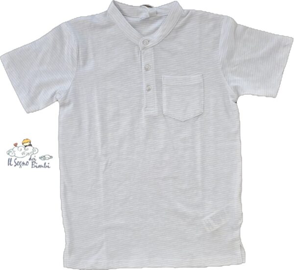 T-SHIRT MANICA CORTA BIANCA RIGHINE COREANA IDO