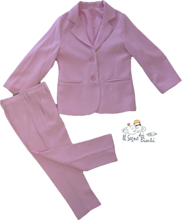 TAILLEUR GIACCA E PANTALONE ROSA IDO