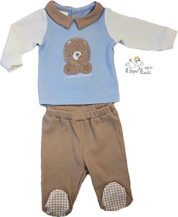 TUTINA COTONE 2 PEZZI LEONCINO IDO