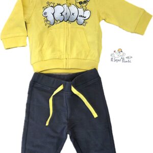 TUTA COMPLETA CON ZIP COTONE GARZATO IDO