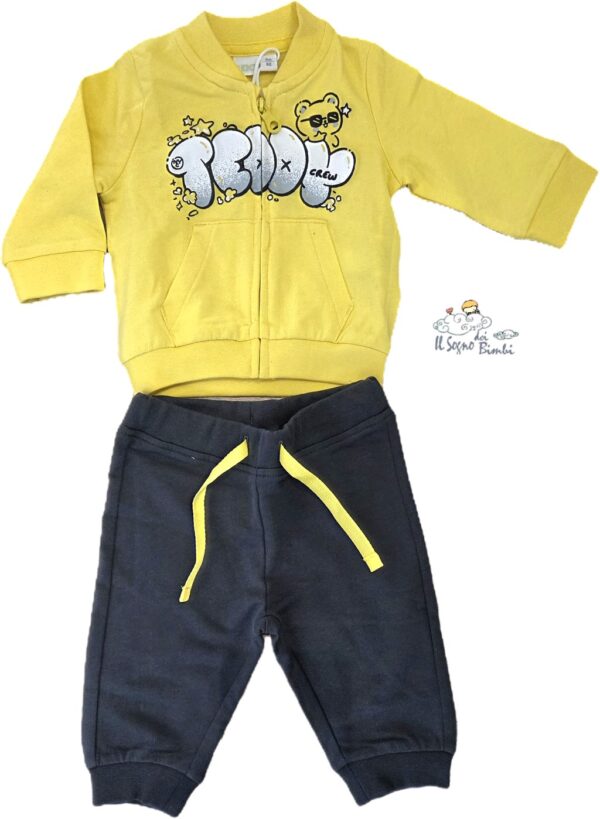 TUTA COMPLETA CON ZIP COTONE GARZATO IDO