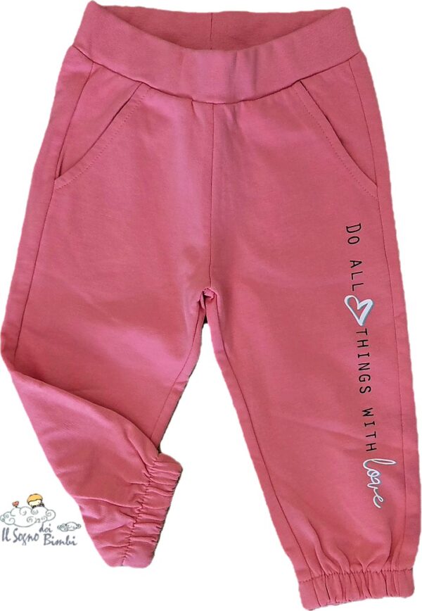 PANTALONE TUTA COTONE GARZATO ROSA IDO