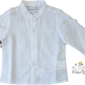CAMICIA LINO BIANCA COREANA IDO
