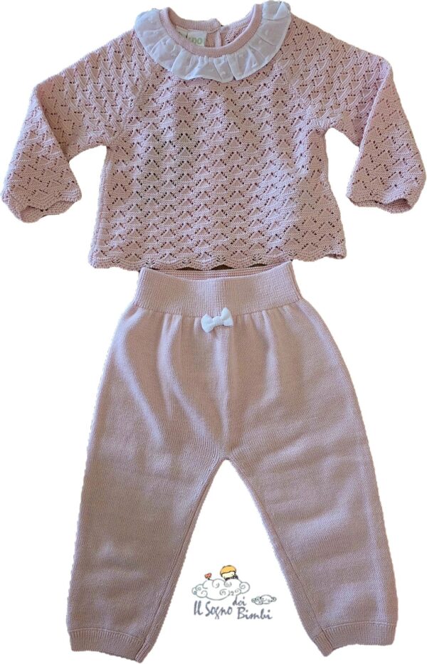 COMPLETO TRICOT ROSA IDO