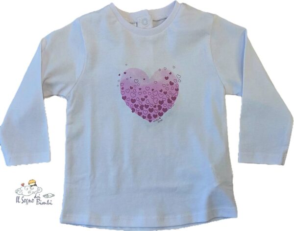 T-SHIRT MANICA LUNGA COTONE CUORE IDO