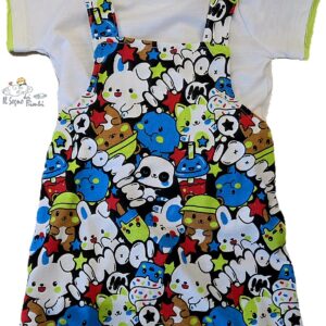 COMPLETO SALOPETTE E T-SHIRT COTONE IDO