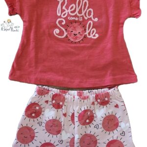 COMPLETO COTONE T-SHIRT E SHORT "BELLA COME IL SOLE"