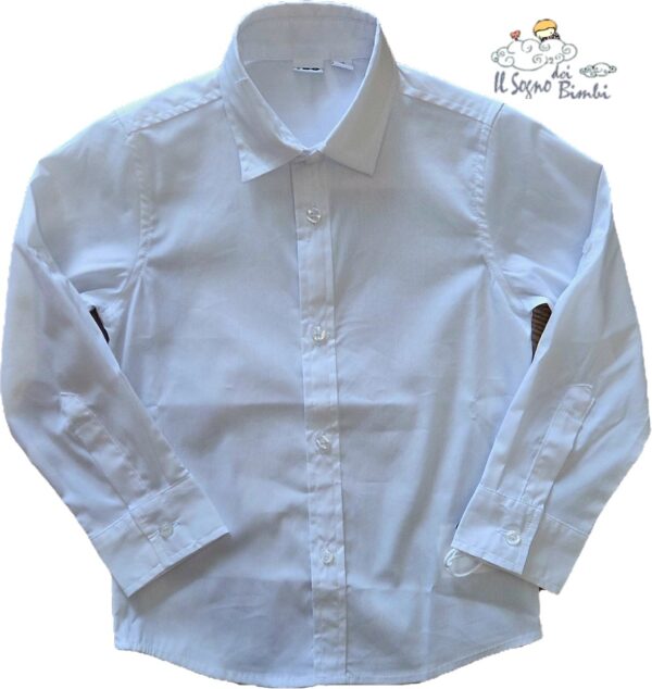 CAMICIA MANICA LUNGA BIANCA COTONE IDO