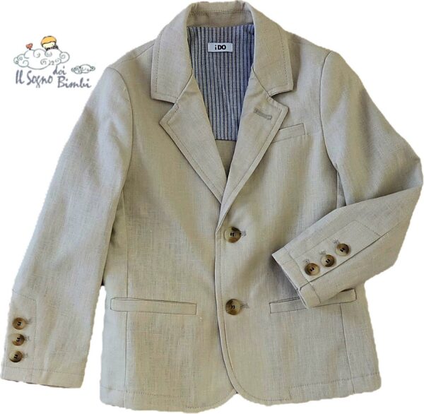 GIACCA LINO BEIGE IDO