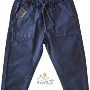 PANTALONE COTONE BLU NAVY IDO