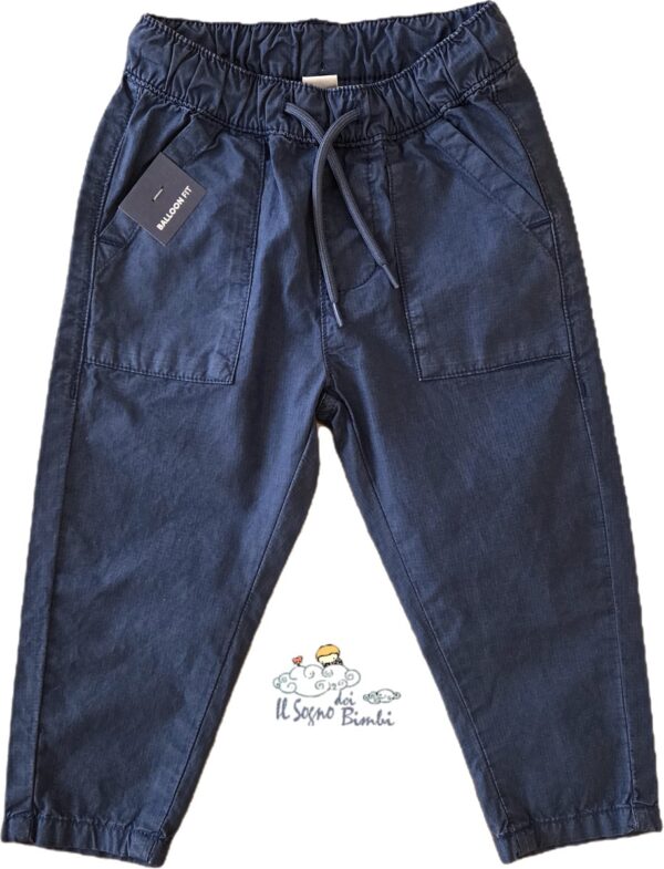 PANTALONE COTONE BLU NAVY IDO