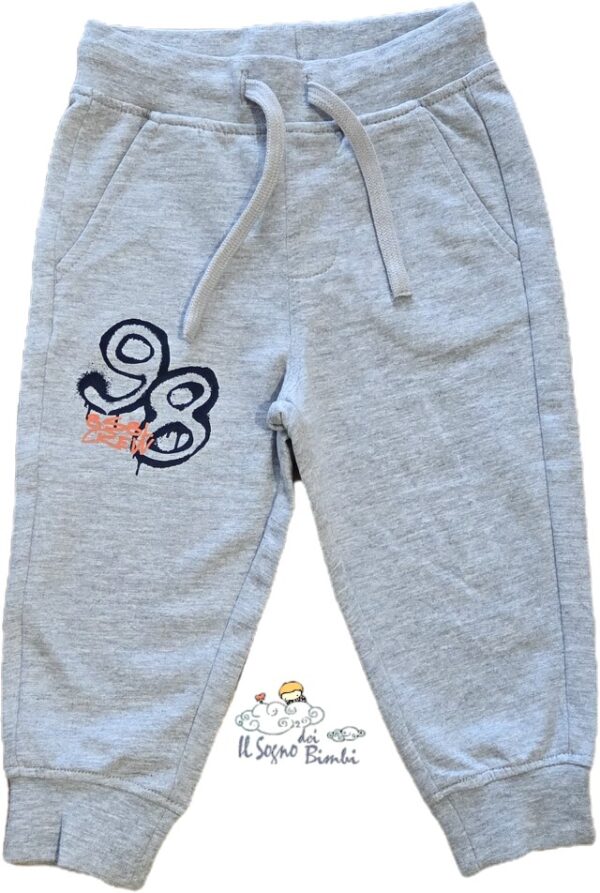PANTALONE COTONE GARZATO GRIGIO IDO