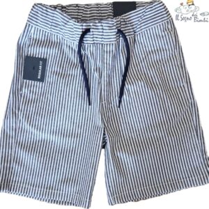 PANTALONCINO RIGHINE BIANCHE BLU IDO
