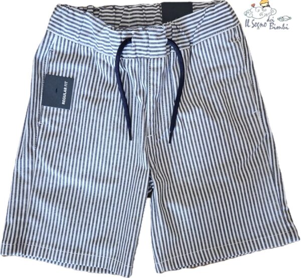 PANTALONCINO RIGHINE BIANCHE BLU IDO