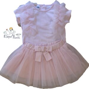 COMPLETO ROSA T-SHIRT E GONNA TULLE IDO