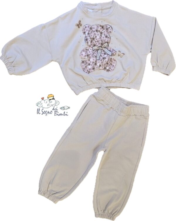 TUTA COTONE GARZATO BEIGE ORSETTO IDO