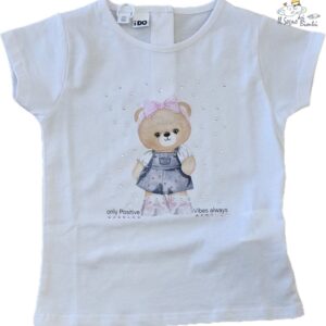 T-SHIRT ORSETTA CON BRILLANTINI COTONE IDO