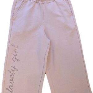 PANTALONE LARGO COTONE GARZATO ROSA ANTICO IDO