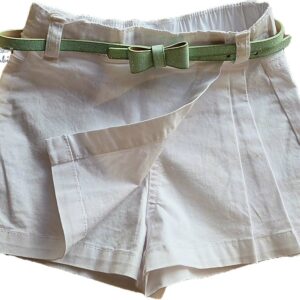 SHORT/GONNA BIANCA CON CINTINA VERDE  IDO