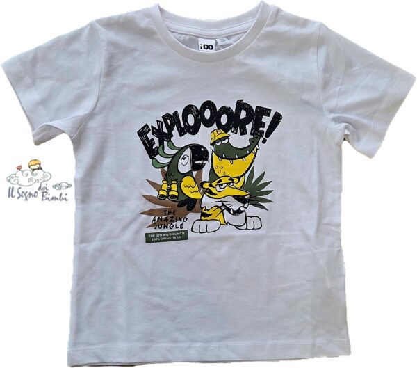 T-SHIRT MANICA CORTA COTONE EEXPLOOOR JUNGLE IDO
