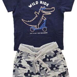 COMPLETO T-SHIRT E PANTALONCINO COCCODRILLO IDO