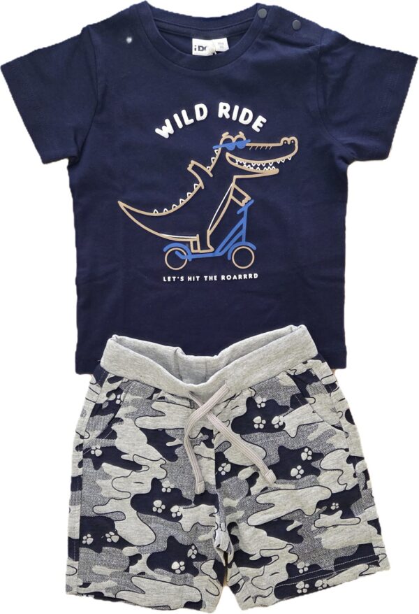 COMPLETO T-SHIRT E PANTALONCINO COCCODRILLO IDO