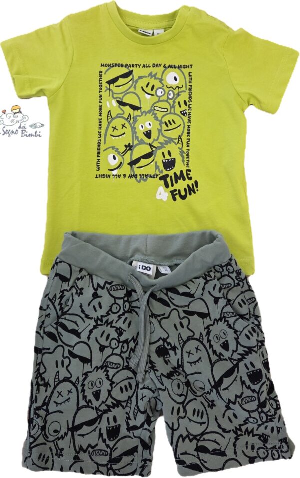 COMPLETO COTONE T-SHIRT E PANTALONCINO IDO