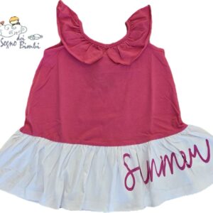 VESTITO FUCSIA E BIANCO SUMMER IDO