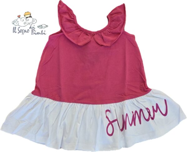 VESTITO FUCSIA E BIANCO SUMMER IDO