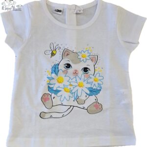 T-SHIRT MANICA CORTA COTONE GATTINA IDO