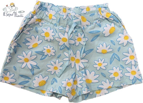 SHORT TURCHESE CON MARGHERITE IDO