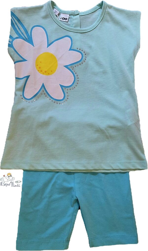 COMPLETO T-SHIRT- PANTALONCINO CICLISTA TURCHESE IDO