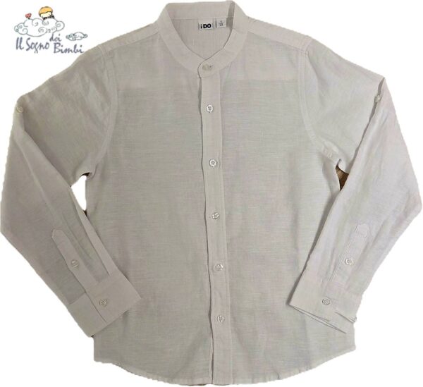 CAMICIA BIANCA LINO COREANA IDO