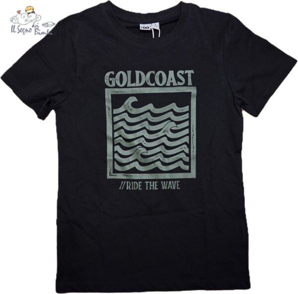 T-SHIRT COTONE NERA GOLD COAST IDO