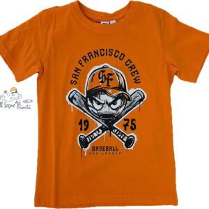 T-SHIRT COTONE MACNICA CORTE ARANCIONE FLUO SAN FRANCISCO CREW IDO