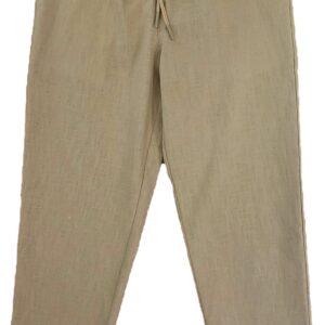 PANTALONE LINO BEIGE IDO