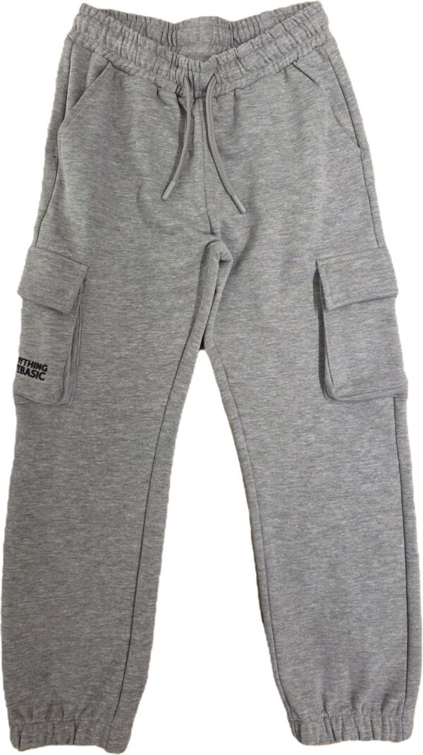 PANTALONE CARGO COTONE GARZATO NERO IDO