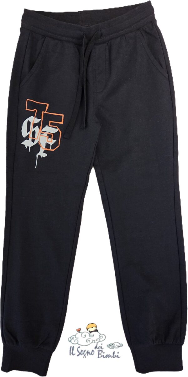 PANTALONE TUTA GARZATO NERO IDO