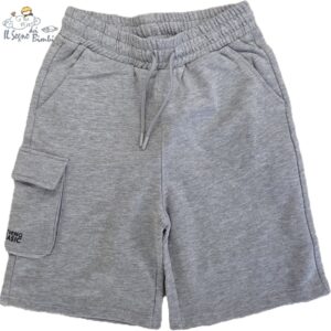 BERMUDA CARGO GRIGIO COTONE GARZATO IDO