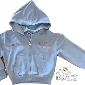 FELPA CELESTE COTONE GARZATO IDO