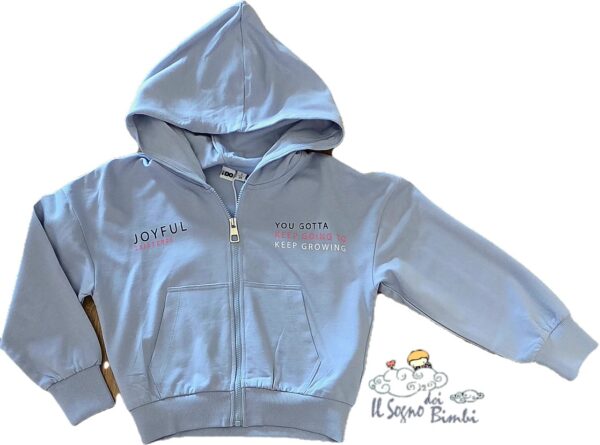 FELPA CELESTE COTONE GARZATO IDO