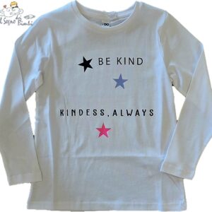 T-SHIRT COTONE MANICA LUNGA BIANCA STELLE IDO