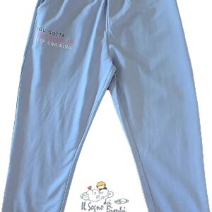 PANTALONE TUTA COTONE GARZATO CELESTE IDO