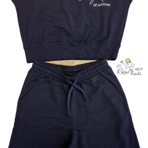 COMPLETO T-SHIRT E BERMUDA  NERO IDO