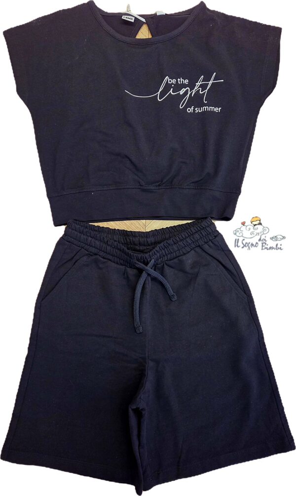 COMPLETO T-SHIRT E BERMUDA  NERO IDO