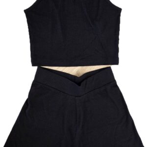 COMPLETO TOP/SHORT NERO IDO