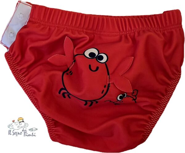 COSTUME CONTENITIVO CON BOTTONCINI LATERALI ROSSO, GRANCHIETTO DIETRO IDO