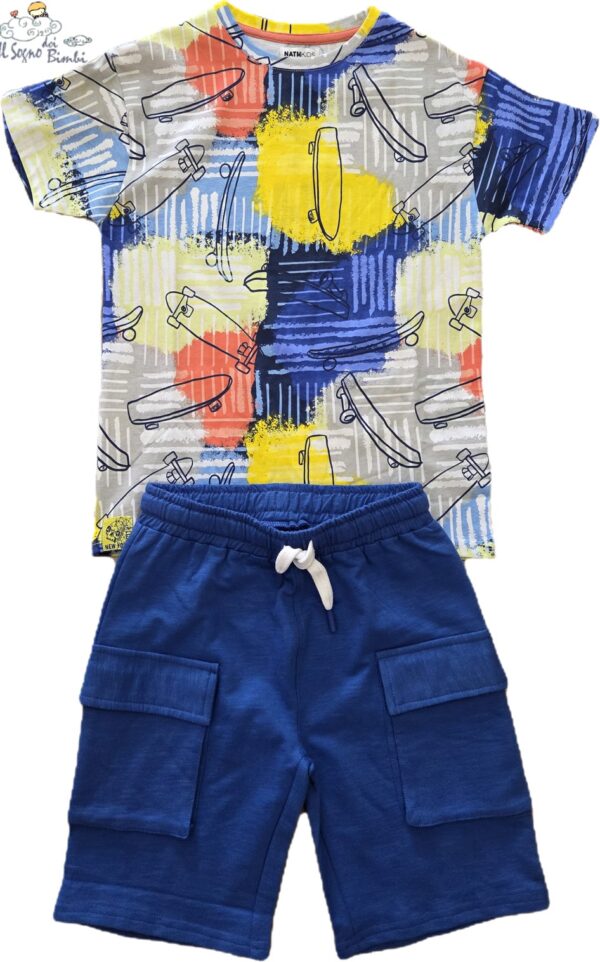 COMPLETO T-SHIRT- BERMUDA SKATE NATH KIDS