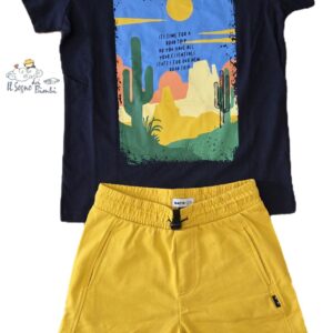 COMPLETO T-SHIRT E BERMUDA COTONE STAMPA ROAD TRIP NATH KIDS